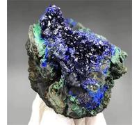 UYCUODLUY Azurite Malachite Geode Quartz Crystal Cluster Teaching Research Stone Collectible Ornaments (Size : 3-4cm)