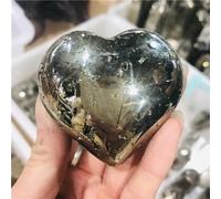 UYCUODLUY Crystal Beauty Chalcopyrite Quartz Heart Polished Stone Gemstones and Minerals (Size : 130-140g)