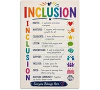 UYCUODLUY Diversity Matters Poster Classroom Decor Inclusion Wall-Art Canvas Print For Counselors School Office(Unframed,12x18inch(30x45cm))