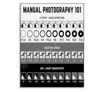 UYCUODLUY DSLR Photography Poster Settings Cheat Sheet Wall Chart for Home Learning Creative Studio Office Inspiration Art Print(Framed,08x12inch(20x30cm))