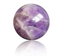 UYCUODLUY Fantasy Amethyst Ball Rough Polished Crystal Decoration semi-Precious Stone Gift Ornaments,50mm