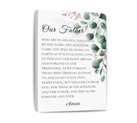 UYCUODLUY Farmhouse Christian Wall Decor - The Lord's Prayer Our Father Canvas Art Poster, Rustic Bible Verse Sign for Kitchen, Dining Room, Bedroom (Unframed,12x18inch(30x45cm))