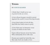 UYCUODLUY Form and Verse Abstract Trees Poetry Canvas Wall-Art Poster for Contemporary Bedroom Lounge and Reception(Unframed,08x12inch(20x30cm))