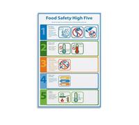 UYCUODLUY Keep It Clean Kitchen Poster - Simple Rules for Food Prep & Hygiene, Fun and Educational Wall Art for School, Home Economics, Kitchen (Unframed,12x18inch(30x45cm))