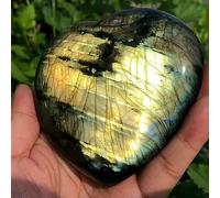 UYCUODLUY Labradorite Heart Moonstone Gems Crystal (Size : 50-60mm)