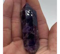 UYCUODLUY Lilac Stone six Prism Ornaments Purple Crystal Double Pointed Column Home Decor(600g)
