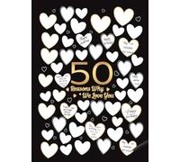 UYCUODLUY Personalized 50th Birthday Canvas, 50 Reasons Why We Love You, Guest Book Idea for 50th Anniversary Party Decor(Framed,12x18inch(30x45cm))