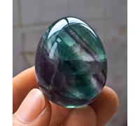 UYCUODLUY Polished Green Purple Fluorite Quartz Crystal Egg Shaped (Size : 2pc)