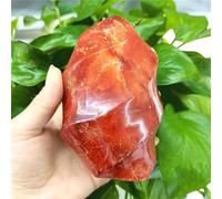 UYCUODLUY Red Agate Torch Crystal Flame Carnelian Quartz Gemstone Form Fire Crystals Decor Stone (Size : 480-550g)