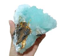 UYCUODLUY Stone Blue Aragonite Crystal Cluster Sky Geode(Size:510-600g)