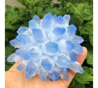 UYCUODLUY Stone Sky Blue Phantom Quartz Crystal Cluster specimens, Collectibles(550-600g)