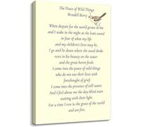 UYCUODLUY Wendell Berry The Peace of Wild Things - Poem Art Print Quote Poster for Wall Decor(Framed,16x24inch(40x60cm))