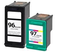 UYDFXA 2 Pack Ink Cartridge Compatible With 96 97 Compatible With PhotoSmart 2710 2710xi 8049 8050 8150