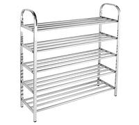 UYDJAKX Shoe Racks Storage, Stainless Steel Shoe Shelf Organiser 3-6 Tier Extendable & Stackable Student Dormitory Storage Finishing Rack,5,60 Star of Light