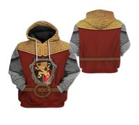 Uyecos Super Hero Padded Hoodie Super Hero Costume Warm Fleece Sweater Halloween Costume, Sir Lancelot Kids Size, M