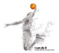 UYEDSR Wall Sticker Basketball Player Wall Stickers DIY Cartoon Wall Decals for Kids Rooms Nursery Gymnasium Home Decoration 105x100cm