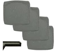 uyeoco 1/2/4-Pack Waterproof Sofa Seat Cushion Covers with Zipper, 60x60cm & 55x50cm, Chair Seat Pads Cover for Indoor & Outdoor Patio Rattan Furniture(Grey,33x65x10cm(4pc))