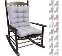uyeoco 2-Pack Waterproof High-Back Garden Rocking Chair Cushions with Ties 6-8cm Thick Padding - Indoor/Outdoor Replacement Seat Pads for Rattan Chairs, Sofas & Sunloungers(3S,43x43x8/53x43x8cm)