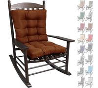 uyeoco 2-Pack Waterproof High-Back Garden Rocking Chair Cushions with Ties 6-8cm Thick Padding - Indoor/Outdoor Replacement Seat Pads for Rattan Chairs, Sofas & Sunloungers(8S,43x43x8/53x43x8cm)