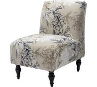 uyeoco Armless Chair Slipcover,Removable Stretch Printed Armless Accent Chair Covers Hotel Armless Accent Chair Slipper Chair Cover for Living Dining Room Hotel (Color : #18, Size : 1pc)