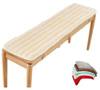 uyeoco Bench Cushion Indoor/Outdoor 120cm/100cm/130cm/90cm/150cm x 40cm/50cm 2/3 seater Non-Slip Seat Pad for Bay Windows, Garden Patio, Long Chairs, Swings & Porch Furniture(Beige,30x100cm)
