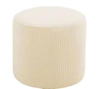 uyeoco Foot Stool Covers, Ottoman Cover Round, Pouffe Cover Round, Stretch Fabric Footstool Slipcover, Machine Washable(F4,45x45cm)