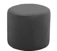 uyeoco Foot Stool Covers, Ottoman Cover Round, Pouffe Cover Round, Stretch Fabric Footstool Slipcover, Machine Washable(F3,40x40cm)