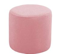 uyeoco Foot Stool Covers, Ottoman Cover Round, Pouffe Cover Round, Stretch Fabric Footstool Slipcover, Machine Washable(F2,50x50cm)