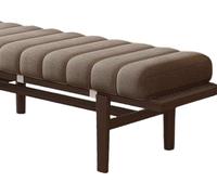 uyeoco Indoor Bench Cushion - 120cm/150cm/80cm/90cm x 40cm/30cm 2/3 seater Rectangle Bench Seat Pad for Bay Windows, Garden Patio, Long Chairs & Porch Furniture with Non-Slip Backing(Coffee,30x110CM)