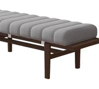 uyeoco Indoor Bench Cushion - 120cm/150cm/80cm/90cm x 40cm/30cm 2/3 seater Rectangle Bench Seat Pad for Bay Windows, Garden Patio, Long Chairs & Porch Furniture with Non-Slip Backing(Grey,30x110CM)