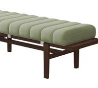 uyeoco Indoor Bench Cushion - 120cm/150cm/80cm/90cm x 40cm/30cm 2/3 seater Rectangle Bench Seat Pad for Bay Windows, Garden Patio, Long Chairs & Porch Furniture with Non-Slip Backing(Green,30x110CM)