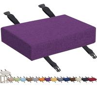 uyeoco Memory Foam Seat Cushion 3/5/8cm thick,24x34 40x45 30x40 Stool Cushion,Anti-Slip, 25/28/30/40cm Chair Cushion dining chairs with Removable Cover for Kitchen Bar Chairs(Violet,24x34x5cm)