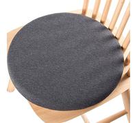 uyeoco Memory Foam Seat Cushion Anti-Slip Soft Round Stool Cushion Chair Pad(Dark gray,35x35x3.5cm)