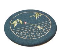 uyeoco Round Chair Cushion 35cm/40cm/45cm Seat Cushions for Dining Kitchen Solid Color Garden Chair Cushions Washable Round Seat Pads(E,18inch/45cm)