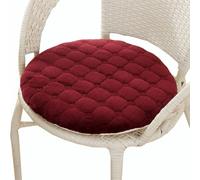 uyeoco Round Chair Cushions - 30/35/40/45/50CM Comfortable Seat Pads for Kitchen, Office, Bistro, Patio& Dining Chairs(burgundy,50cm/19.6in)