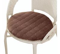 uyeoco Round Chair Cushions - 30/35/40/45/50CM Comfortable Seat Pads for Kitchen, Office, Bistro, Patio& Dining Chairs(Coffee,30cm/11.8in)