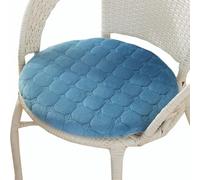 uyeoco Round Chair Cushions - 30/35/40/45/50CM Comfortable Seat Pads for Kitchen, Office, Bistro, Patio& Dining Chairs(Blue,40cm/15.7in)