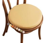 uyeoco Round Seat Cushion,4cm thick, 35/40/45/50cm,Memory Foam Round Stool Cushion,Circle Waterproof Chair Pad with Removable Cover for Patio Garden Dining Kitchen Bar Chairs(T2,50X4cm/19.6X1.5in)