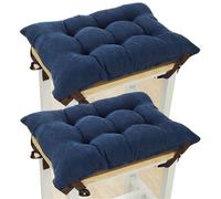 uyeoco Set Of 2 Soft Corduroy Seat Pad with Ties for Stool, 35x24cm Rectangle Stools Cushions Thick Cotton Padded Seat Cushions for Home Outdoor Garden Classroom(S12)
