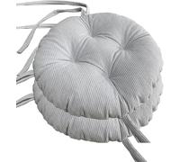 uyeoco Set Of 4/2/1 Round Bar Stool Cushions/Pads With Ties 11/13/15/17/19in Round Chair Seat Cushions/Pads Indoor Outdoor For Dining Chairs Circle Stool Chair Patio Kitchen(H1,2PCS 35x35X6cm)