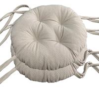 uyeoco Set Of 4/2/1 Round Bar Stool Cushions/Pads With Ties 11/13/15/17/19in Round Chair Seat Cushions/Pads Indoor Outdoor For Dining Chairs Circle Stool Chair Patio Kitchen(H6,2PCS 35x35X6cm)