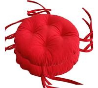 uyeoco Set Of 4/2/1 Round Bar Stool Cushions/Pads With Ties 11/13/15/17/19in Round Chair Seat Cushions/Pads Indoor Outdoor For Dining Chairs Circle Stool Chair Patio Kitchen(H8,2PCS 25x25X6cm)