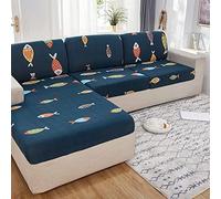 uyeoco Sofa Slipcover L Shape Couch Cushion Cover,Sofa Covers For Living Room Couch Covers Corner Universal Sofa Furniture Protector Pets Dogs 1 2 3 Seater Sofa Slipcovers L-Type Stretch Settee Cover