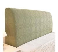 uyeoco Stretch Bed Headboard Cover King size/Double/King/Single, Jacquard Headboard Cover All-Inclusive Headboard Dustproof Protector Covers Within a height of 80 centimeters(Olive Green,150cmx75cm)