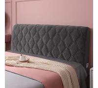 uyeoco Stretch Headboards Cover Slipcover Backrest Cover, Slip Protector Cover for Single/Double/King/Super King Size Bed, Washable (Color : Dark gray, Size : 190cm)