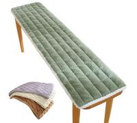 uyeoco Washable Indoor/Outdoor Bench Cushion - 120cm/150cm/100cm/90cm x 40cm/35cm/30cm - Non-Slip Seat Pad for Bay Windows, Garden Patio, Long Chairs, Swings & Porch Furniture(Green,35x120cm)