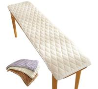 uyeoco Washable Indoor/Outdoor Bench Cushion - 120cm/150cm/100cm/90cm x 40cm/35cm/30cm - Non-Slip Seat Pad for Bay Windows, Garden Patio, Long Chairs, Swings & Porch Furniture(Beige,35x160cm)