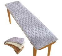 uyeoco Washable Indoor/Outdoor Bench Cushion - 120cm/150cm/100cm/90cm x 40cm/35cm/30cm - Non-Slip Seat Pad for Bay Windows, Garden Patio, Long Chairs, Swings & Porch Furniture(Light grey,60x120cm)