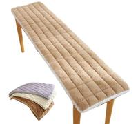 uyeoco Washable Indoor/Outdoor Bench Cushion - 120cm/150cm/100cm/90cm x 40cm/35cm/30cm - Non-Slip Seat Pad for Bay Windows, Garden Patio, Long Chairs, Swings & Porch Furniture(Coffee,60x140cm)