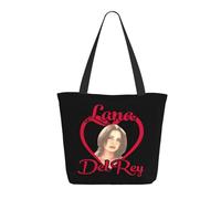 UYETSGDFG Lana Singer Del* Rey Women's Shopping Bag Music Theme Classic Logo Design Large Capacity Fashion Handbag fans gift